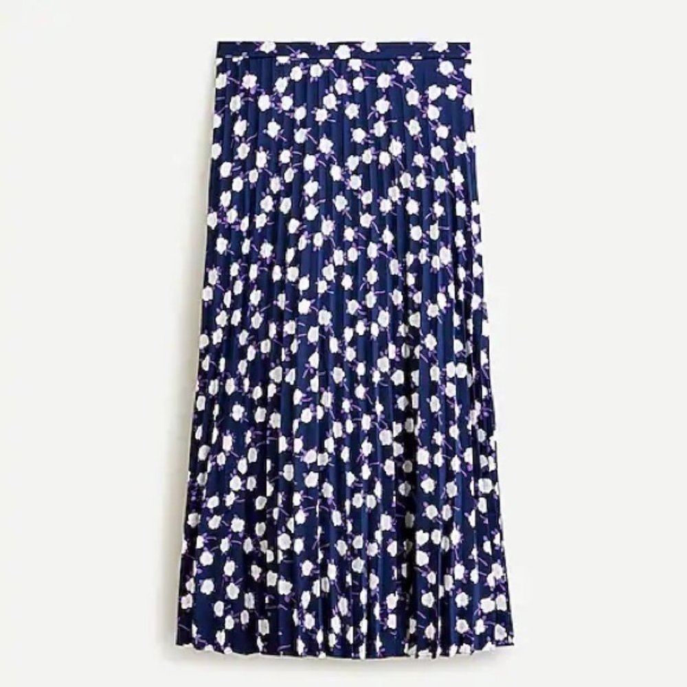 J.Crew Pleated midi skirt in scattered peony NWT 6